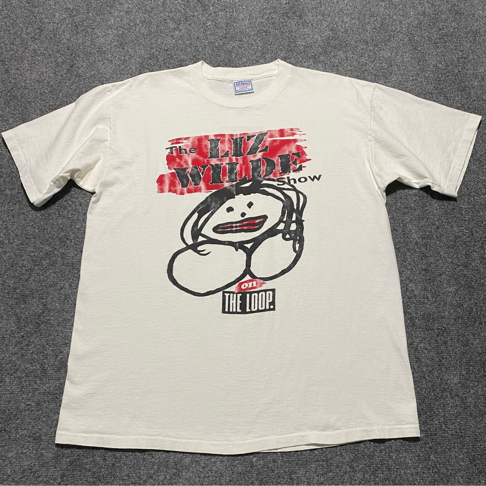 Vintage 90s The Liz Wilde Show 97.9 The Loop WLUP Chicago Radio T Shirt Size XL